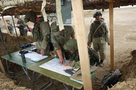 Российские морпехи проводят учения в Крыму