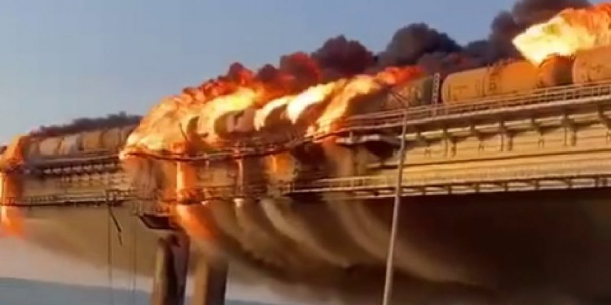 Крымский мост взорвали: — что произошло на мосту с возгоранием поезда — последние новости о пожаре